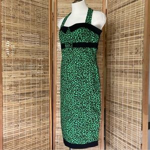 green emerald velvet dress SIENNA MIDAXI SLIP DRESS (LIME LEOPARD) | Love Cherish